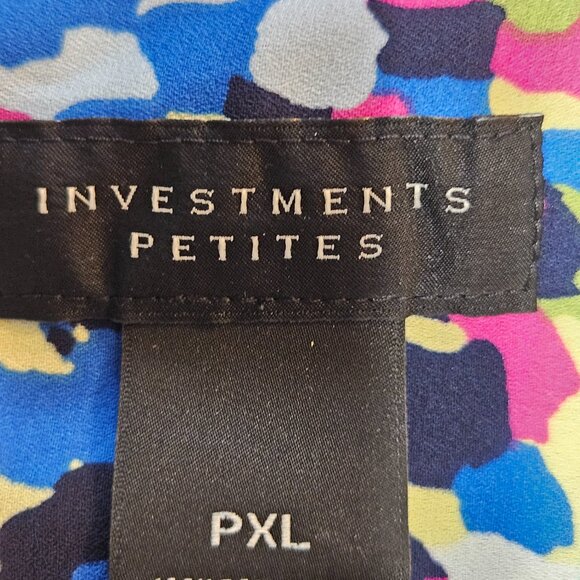 Investments Multi Color Tie Front Blouse - Picture 5 of 5